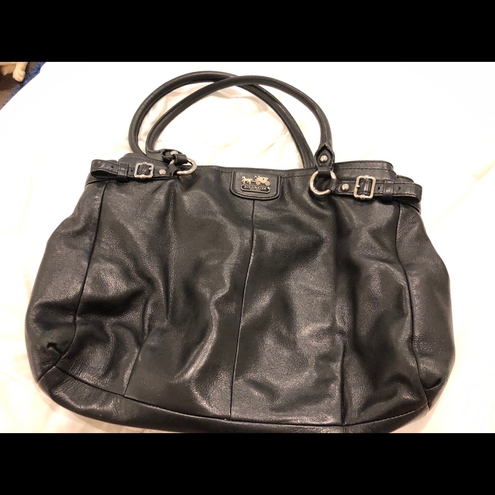 Coach Large Leather Black Purse